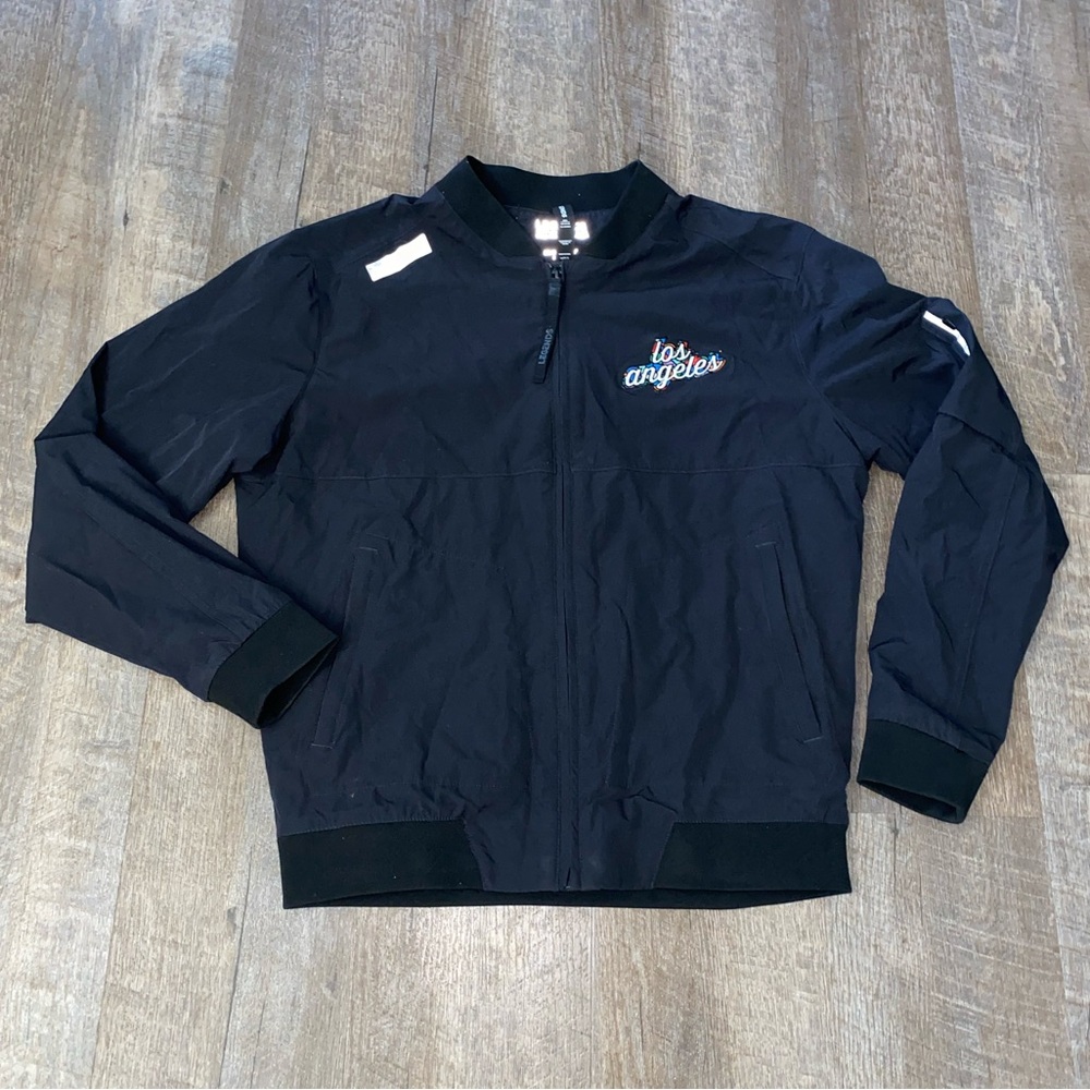 Legends Black Carson Bomber Jacket Los Angeles Embroidered Men’s Size S